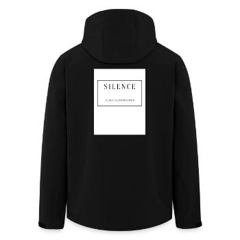 Silence, Force et Sérénité sur Textile - Veste softshell homme en polyester recyclé Stanley/Stella - noir - Dos - AI Model Male 185 light (185cm)
