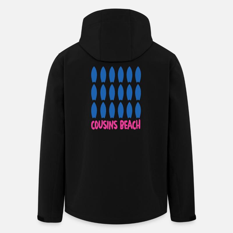 Cousins Beach – Surfboard - Recycelte Männer Softshell-Jacke von Stanley/Stella - Schwarz