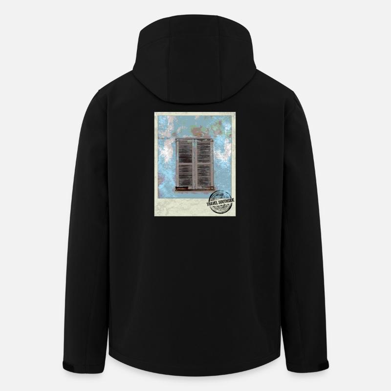 Verwitterte Fenster im Südstil - Recycelte Männer Softshell-Jacke von Stanley/Stella - Schwarz