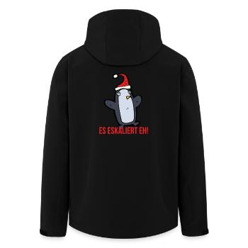 Es eskaliert eh! - Recycelte Männer Softshell-Jacke von Stanley/Stella - Schwarz - Hinten - AI Model Male 185 light (185cm)
