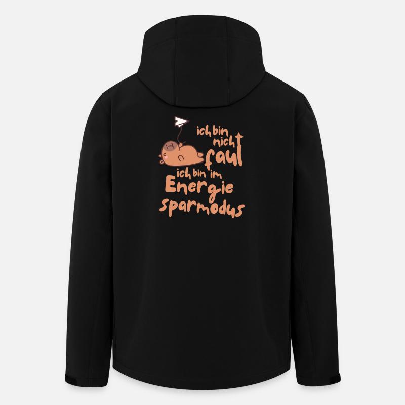 Ich bin nicht faul - Recycelte Männer Softshell-Jacke von Stanley/Stella - Schwarz
