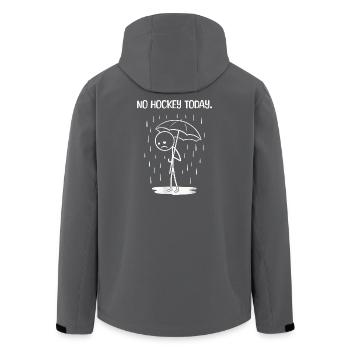 Funny today unfortunately no HOckey - Men’s Recycled Softshell Jacket by Stanley/Stella - black - Back - AI Model Male 185 light (185cm)