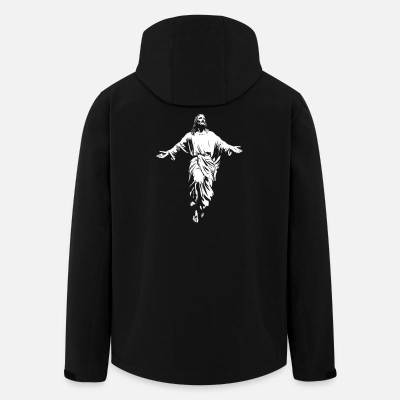 Jésus-Christ Dieu chrétien - Veste softshell homme en polyester recyclé Stanley/Stella - noir