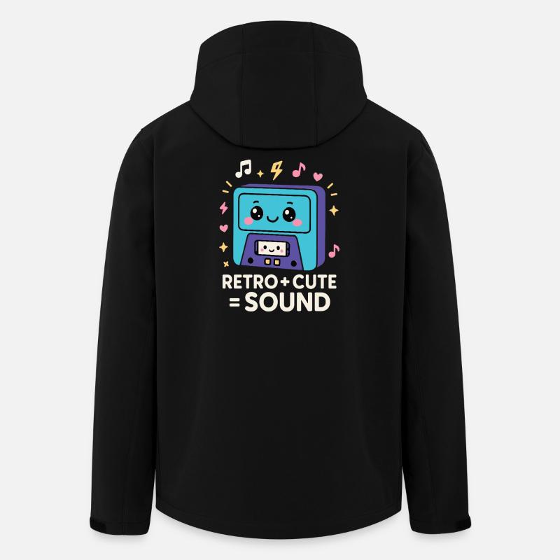 Retro + Niedlich = Klang – Vintage Kawaii Kassette - Recycelte Männer Softshell-Jacke von Stanley/Stella - Schwarz