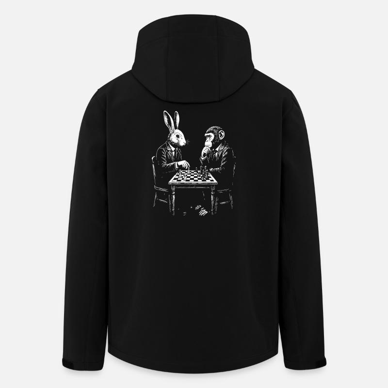 Hasen-Affen-Schachduell - Recycelte Männer Softshell-Jacke von Stanley/Stella - Schwarz