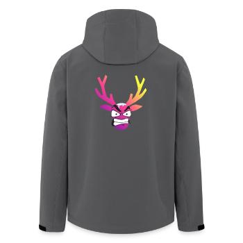 Furious Christmas Snow Deer Head - Men’s Recycled Softshell Jacket by Stanley/Stella - black - Back - AI Model Male 185 light (185cm)