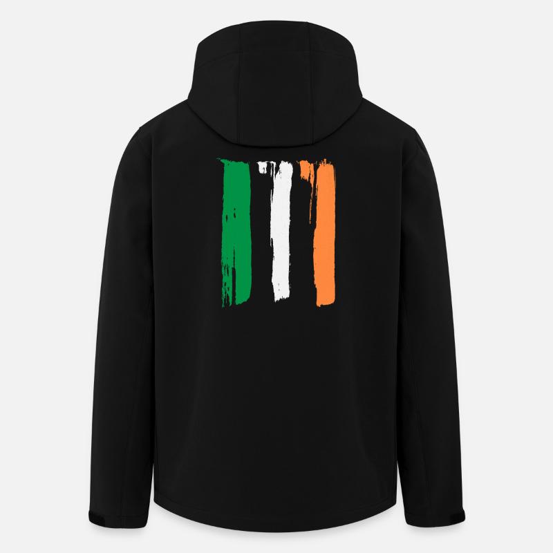 Drapeau de l’Irlande - Veste softshell homme en polyester recyclé Stanley/Stella - noir