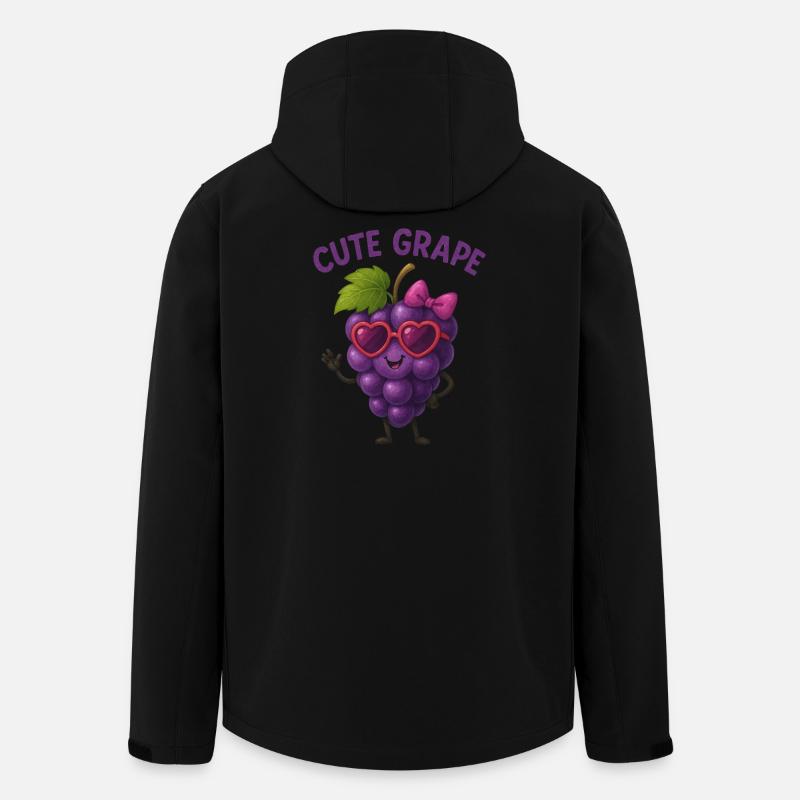 Cuddly grape with heart glasses - Men’s Recycled Softshell Jacket by Stanley/Stella - black