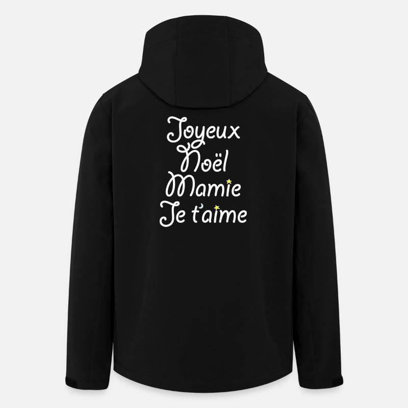 Joyeux Noël Mamie Je t'aime - Veste softshell homme en polyester recyclé Stanley/Stella - noir