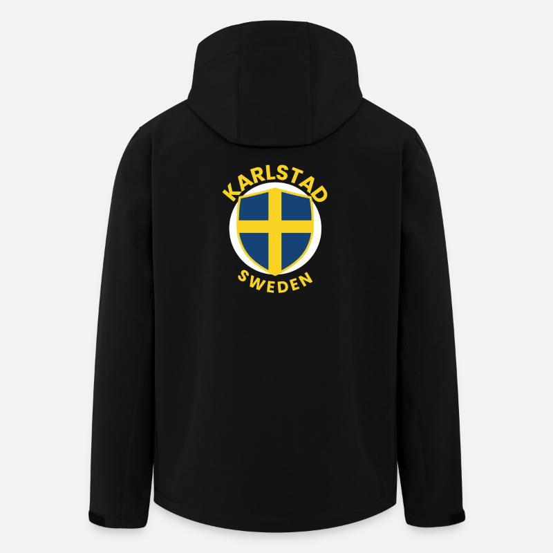 Karlstad Sweden Schild-Design - Recycelte Männer Softshell-Jacke von Stanley/Stella - Schwarz