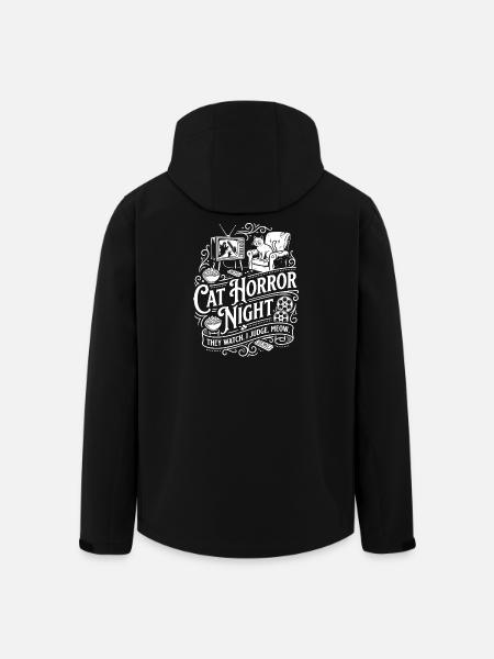 Cat Horror Night - Men’s Recycled Softshell Jacket by Stanley/Stella - black