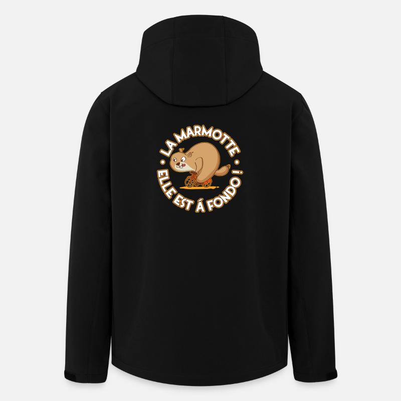 Murmeltier mit Vollgas einschalten - Recycelte Männer Softshell-Jacke von Stanley/Stella - Schwarz