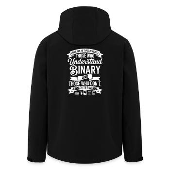 Comprenant binaire : Chemise qui dit un geek - Veste softshell homme en polyester recyclé Stanley/Stella - noir - Dos - AI Model Male 185 light (185cm)