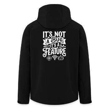 It's not a bug, it's a feature - Men’s Recycled Softshell Jacket by Stanley/Stella - black - Back - AI Model Male 185 light (185cm)