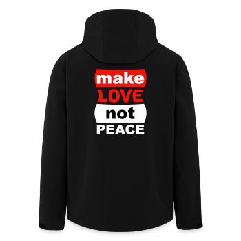 Make Love Not Peace - Recycelte Männer Softshell-Jacke von Stanley/Stella - Schwarz - Hinten - AI Model Male 185 light (185cm)