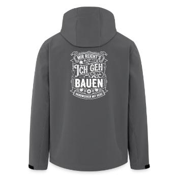 Je vais construire un motif d’artisanat - Veste softshell homme en polyester recyclé Stanley/Stella - noir - Dos - AI Model Male 185 light (185cm)