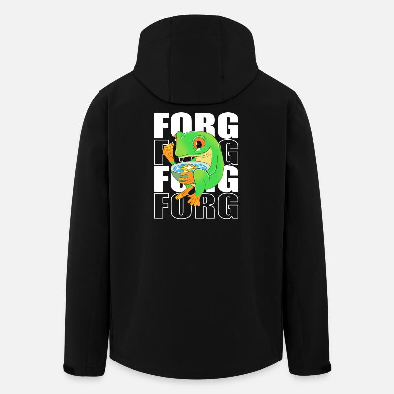 Frosch Laubfrosch - Recycelte Männer Softshell-Jacke von Stanley/Stella - Schwarz
