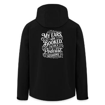 Podcast Sessions: My Ears Are Booked - Men’s Recycled Softshell Jacket by Stanley/Stella - black - Back - AI Model Male 185 light (185cm)