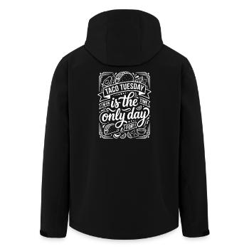 Taco Tuesday – The Only Day - Men’s Recycled Softshell Jacket by Stanley/Stella - black - Back - AI Model Male 185 light (185cm)