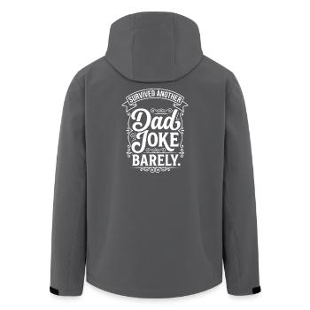 Survived Another Dad Joke - Recycelte Männer Softshell-Jacke von Stanley/Stella - Schwarz - Hinten - AI Model Male 185 light (185cm)