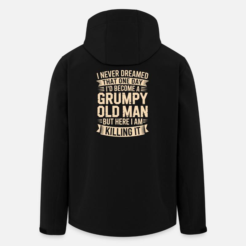 Grumpy Old Man Killing It - Veste softshell homme en polyester recyclé Stanley/Stella - noir