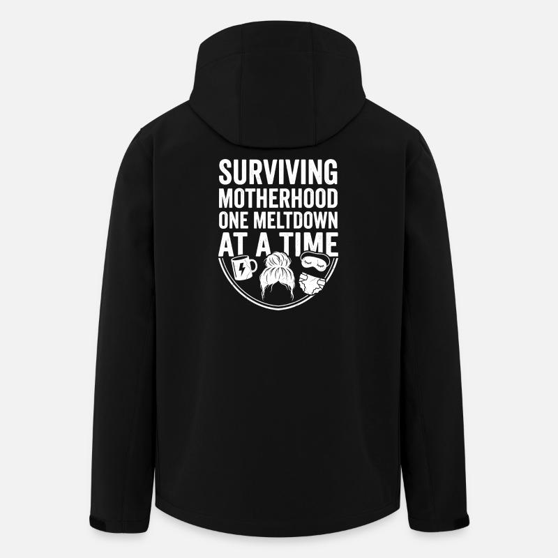 Pouvoir maternel : Crises surmontées - Veste softshell homme en polyester recyclé Stanley/Stella - noir