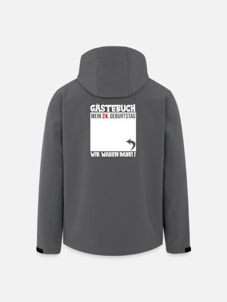 Guestbook 24th Birthday - Men’s Recycled Softshell Jacket by Stanley/Stella - black