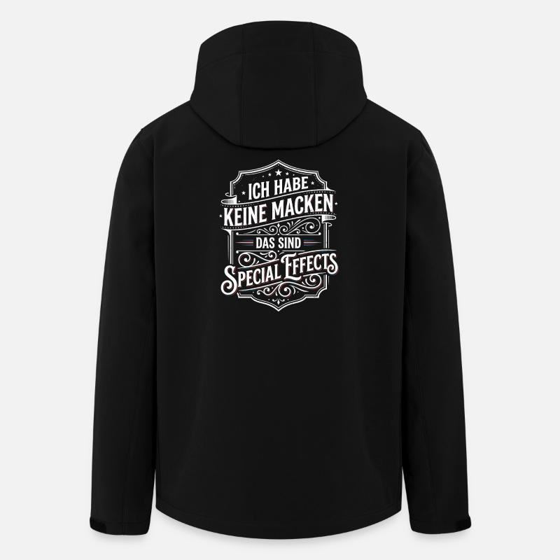 Keine Macken, Special Effects - Recycelte Männer Softshell-Jacke von Stanley/Stella - Schwarz