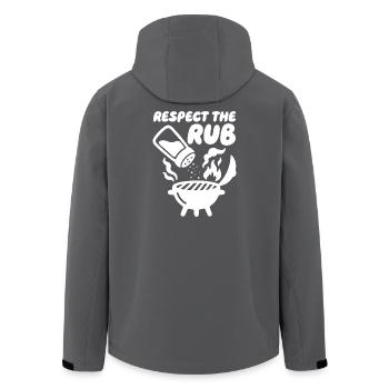 Respectez le barbecue Rub - Veste softshell homme en polyester recyclé Stanley/Stella - noir - Dos - AI Model Male 185 light (185cm)