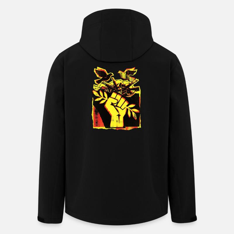 Peace Peace Pacifists - Men’s Recycled Softshell Jacket by Stanley/Stella - black