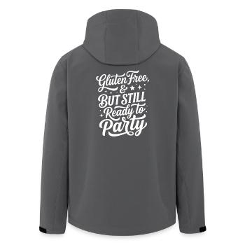 Humour des paroles de fête sans gluten - Veste softshell homme en polyester recyclé Stanley/Stella - noir - Dos - AI Model Male 185 light (185cm)