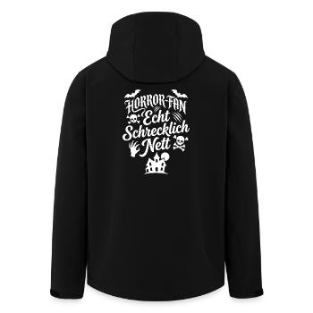 Horror Fan Echt Schrecklich Humor - Recycelte Männer Softshell-Jacke von Stanley/Stella - Schwarz - Hinten - AI Model Male 185 light (185cm)