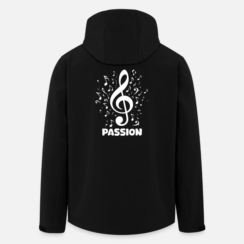 PASSION Notenschlüssel Musik Design - Recycelte Männer Softshell-Jacke von Stanley/Stella - Schwarz