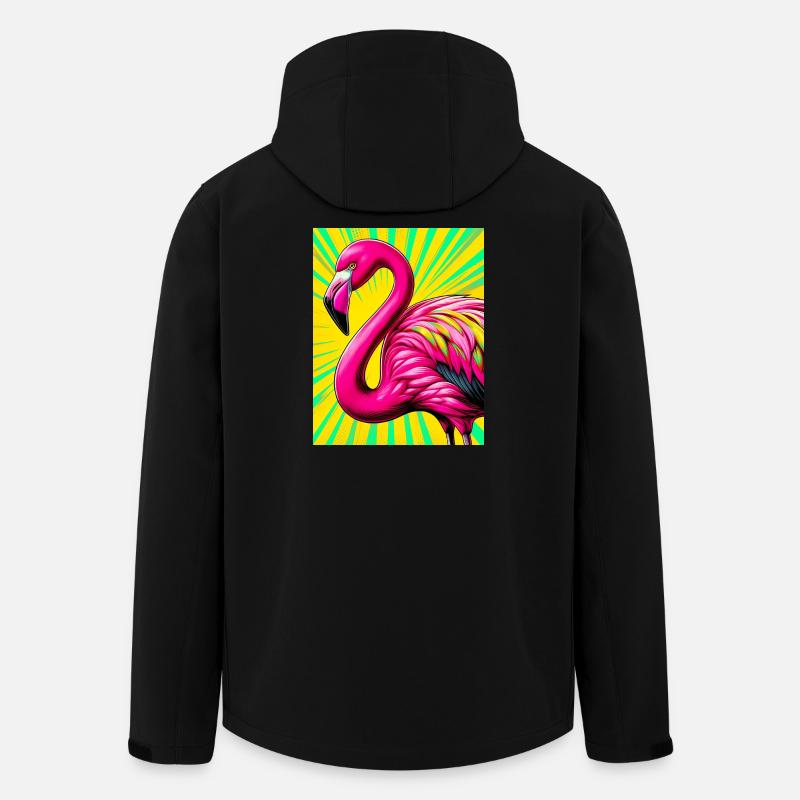 Flamingo - Recycelte Männer Softshell-Jacke von Stanley/Stella - Schwarz