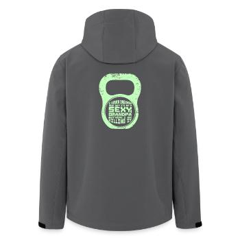 Sexy Grandpa Lustiger Opa Spruch Großvater - Recycelte Männer Softshell-Jacke von Stanley/Stella - Schwarz - Hinten - AI Model Male 185 light (185cm)