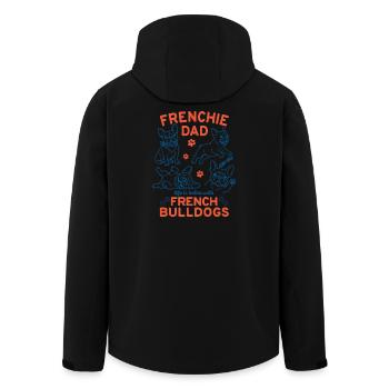 Papa Français Bouledogues Français mignons - Veste softshell homme en polyester recyclé Stanley/Stella - noir - Dos - AI Model Male 185 light (185cm)