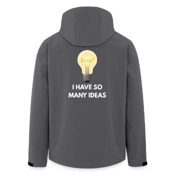 Ideenexplosion-Glühbirnen-Denkweise - Recycelte Männer Softshell-Jacke von Stanley/Stella - Schwarz - Hinten - AI Model Male 185 light (185cm)