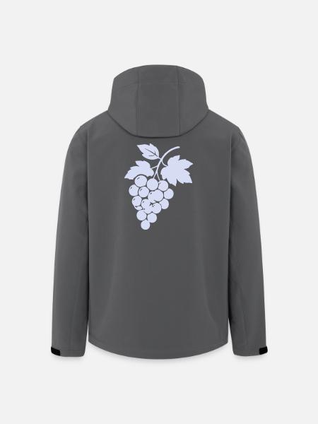 Trauben-Silhouette im Flieder - Recycelte Männer Softshell-Jacke von Stanley/Stella - Schwarz