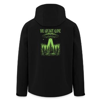 Hiking - You Are Not Alone - Alien - Men’s Recycled Softshell Jacket by Stanley/Stella - black - Back - AI Model Male 185 light (185cm)