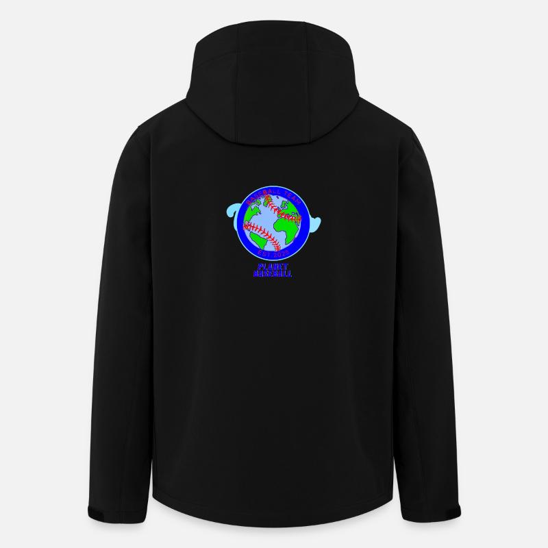 Weltkarte Baseball-Team-Abzeichen - Recycelte Männer Softshell-Jacke von Stanley/Stella - Schwarz