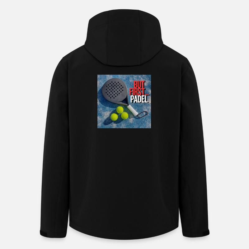 Padel zuerst - Padel first - Recycelte Männer Softshell-Jacke von Stanley/Stella - Schwarz