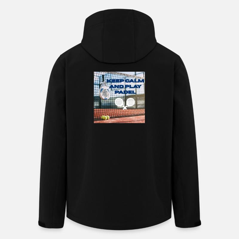 Keep calm and play padel - Men’s Recycled Softshell Jacket by Stanley/Stella - black