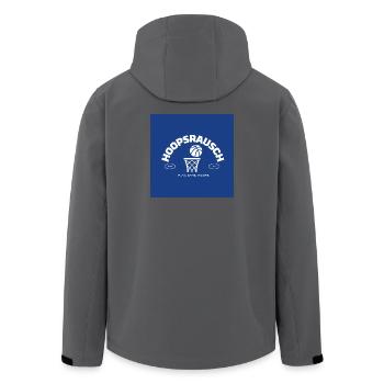 Hoopsrausch Basketball Emblem - Men’s Recycled Softshell Jacket by Stanley/Stella - black - Back - AI Model Male 185 light (185cm)