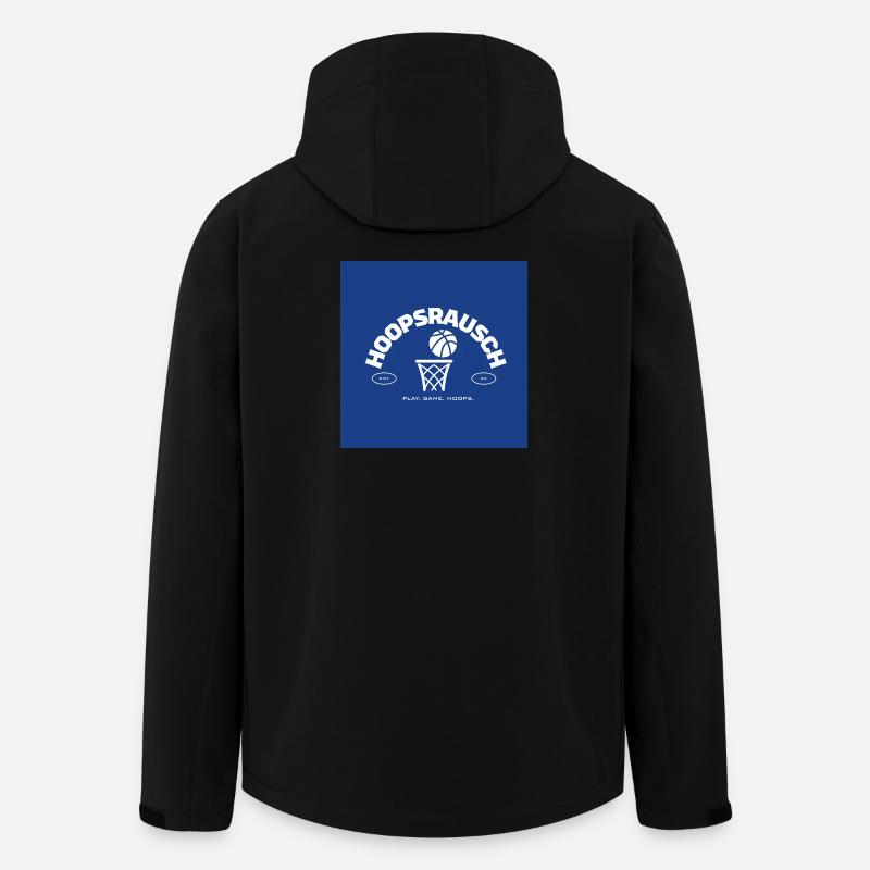 Hoopsrausch Basketball Emblem - Recycelte Männer Softshell-Jacke von Stanley/Stella - Schwarz
