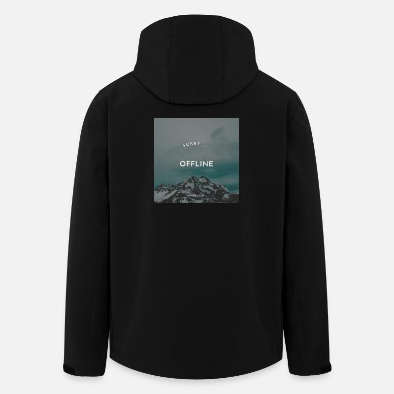 Offline in den Bergen - Recycelte Männer Softshell-Jacke von Stanley/Stella - Schwarz