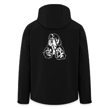 Américain COCKER SPANIEL Dog Portrait Wilsigns - Veste softshell homme en polyester recyclé Stanley/Stella - noir - Dos - AI Model Male 185 light (185cm)
