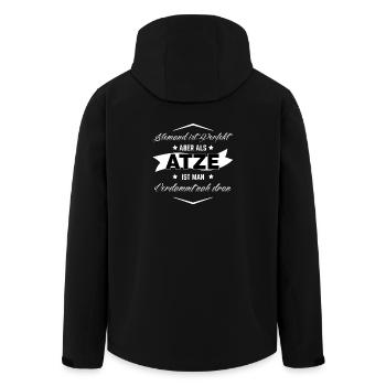 ATZE - Recycelte Männer Softshell-Jacke von Stanley/Stella - Schwarz - Hinten - AI Model Male 185 light (185cm)