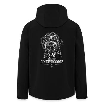 Goldendoodle Dad Hunde Hund Wilsigns - Recycelte Männer Softshell-Jacke von Stanley/Stella - Schwarz - Hinten - AI Model Male 185 light (185cm)