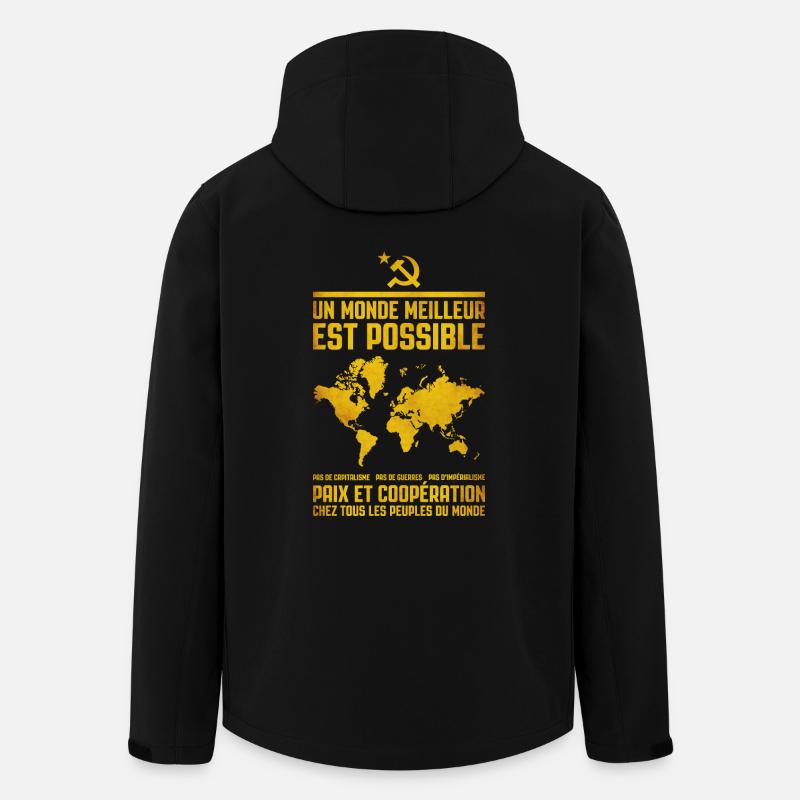 Un monde meilleur 2 - Veste softshell homme en polyester recyclé Stanley/Stella - noir