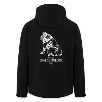 English Bulldog Dad Englische Bulldogge Wilsigns - Men’s Recycled Softshell Jacket by Stanley/Stella - black - Back - AI Model Male 185 light (185cm)